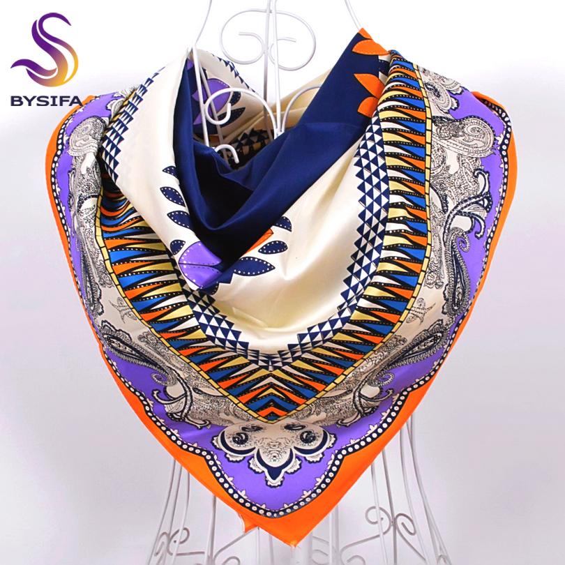 High Quality Silk Scarf Printed New Arrival Women Accessories 90*90cm Square Scarves Wraps Golden-plating Design Scarfs