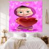 Masha Bear Wall Decor Tapestry Art For Pet Memorial Birthdaywedding Party Backdrop Family Gift