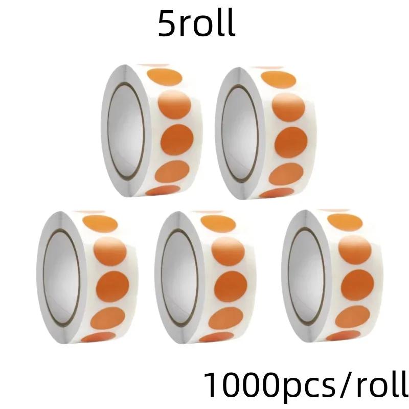1000 PCS Color Dot Label Sticker Classification Mark Coated Paper Sticker Rolls Kawaii Stationery Aesthetic