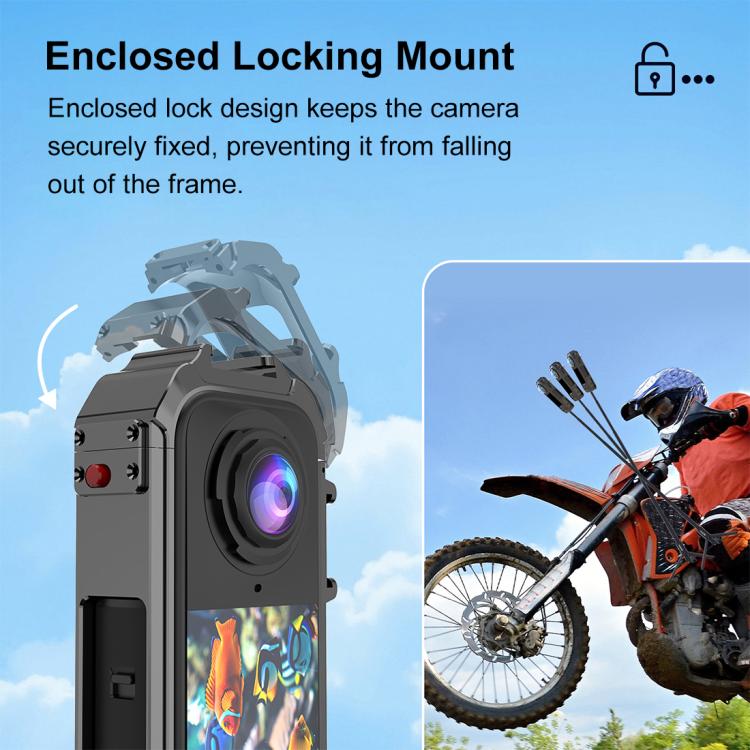Для Insta360 X4 Air PULUZ Металлическая Защитная Клетка Рама Каркас Rig с Расширяемым Основанием для Холодного Башмака (серый)
