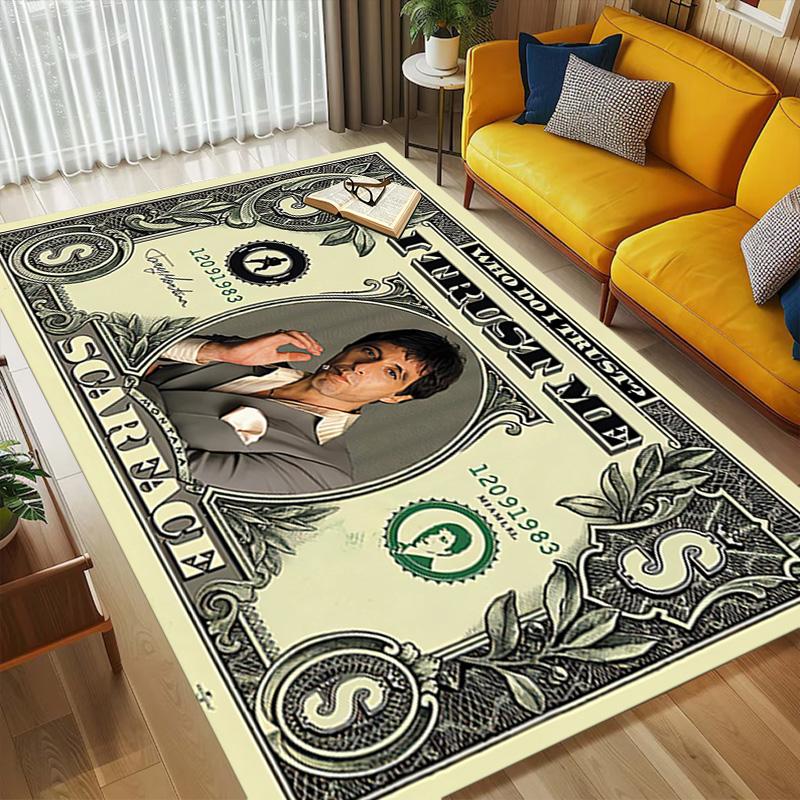 Scarface Money Living Room Nonslip Area Rug Soft Carpet For Bedroom Game Playroom Sofa Office Home Decor Doormat Christmas Gift C926443