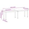 Bench White 160 x 35 x 45 cm Solid Pine Wood