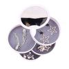 Portable Jewelry Box Travel Jewel Case 4 Layer Rotating Earring Storage Organizer with Mirror White