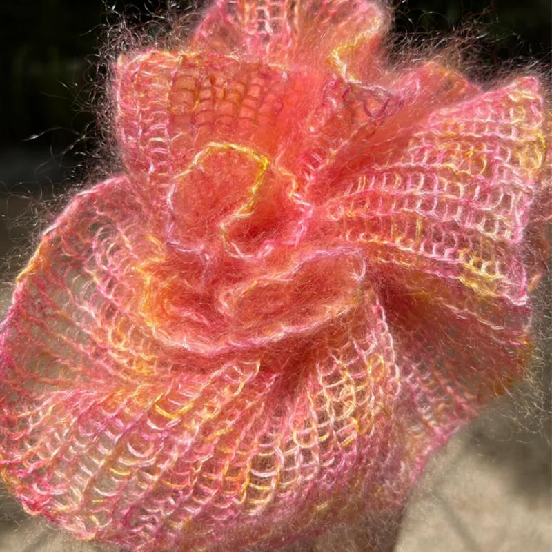 25g/ball Multi Colored Mahe Yarn Knitted Sweater Scarf Hat Doll Gradient Hand Dyed Mohar Yarn Handmade DIY Knitted Scarf and Hat