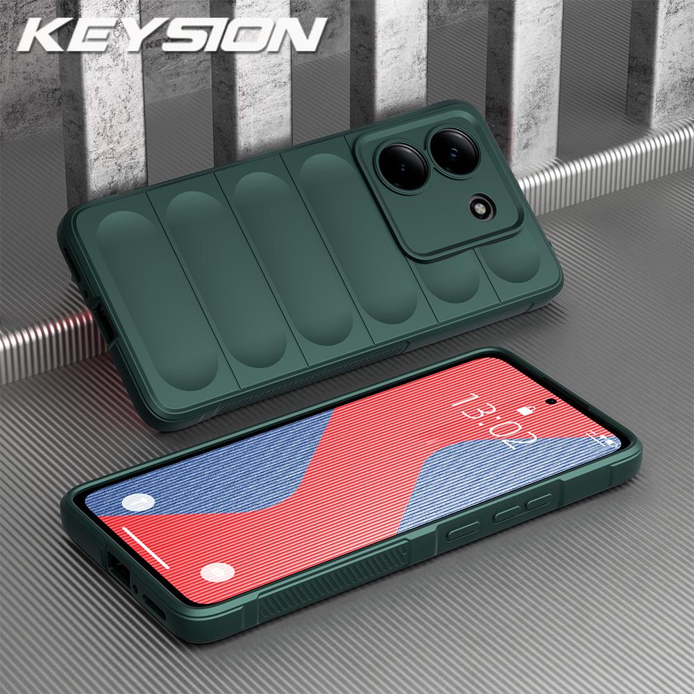 KEYSION Противоударный матовый чехол для телефона Xiaomi POCO M7 Pro 5G Противоскользящий мягкий силиконовый чехол для телефона Xiaomi POCO M7 Pro 5G