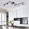 6 Head LED Ceiling Light GU10 Rotatable Angle Adjustable Lamp Black for Living Room Bedroom AC90-260v Spot Lighting