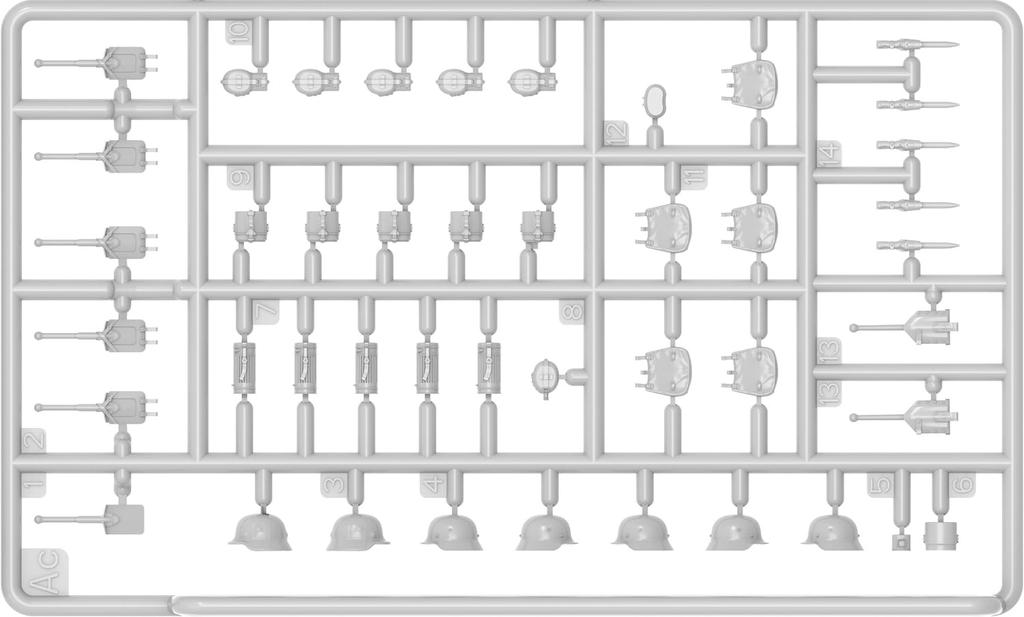 Miniart 1/35 German Artillery 4 Figures Plastic Model MA35471
