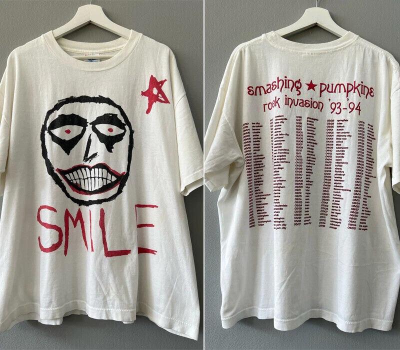 Футболка Smashing Pumpkins band Tour 93-94 Rock Invasion SMILE