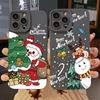 Чехол для телефона с изображением оленя, снеговика, Санта-Клауса, для iPhone 16, 15, 14, 13, 12, 11 Pro Max XS, XR, X, 7, 8 Plus, SE, мягкий чехол