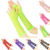1Pair Womens Short Fishnet Net Gloves Fingerless Mesh Gloves Punk