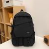 Женский рюкзак в стиле кампуса, однотонный мужской рюкзак, студенческий школьный рюкзак большой емкости