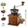 ESTVLB Wooden Coffee Mill, Portable Hand Coffee Machine, Manual Grinder with Ceramic Mortar, Compact, Lightweight, Portable, Easy to Clean,