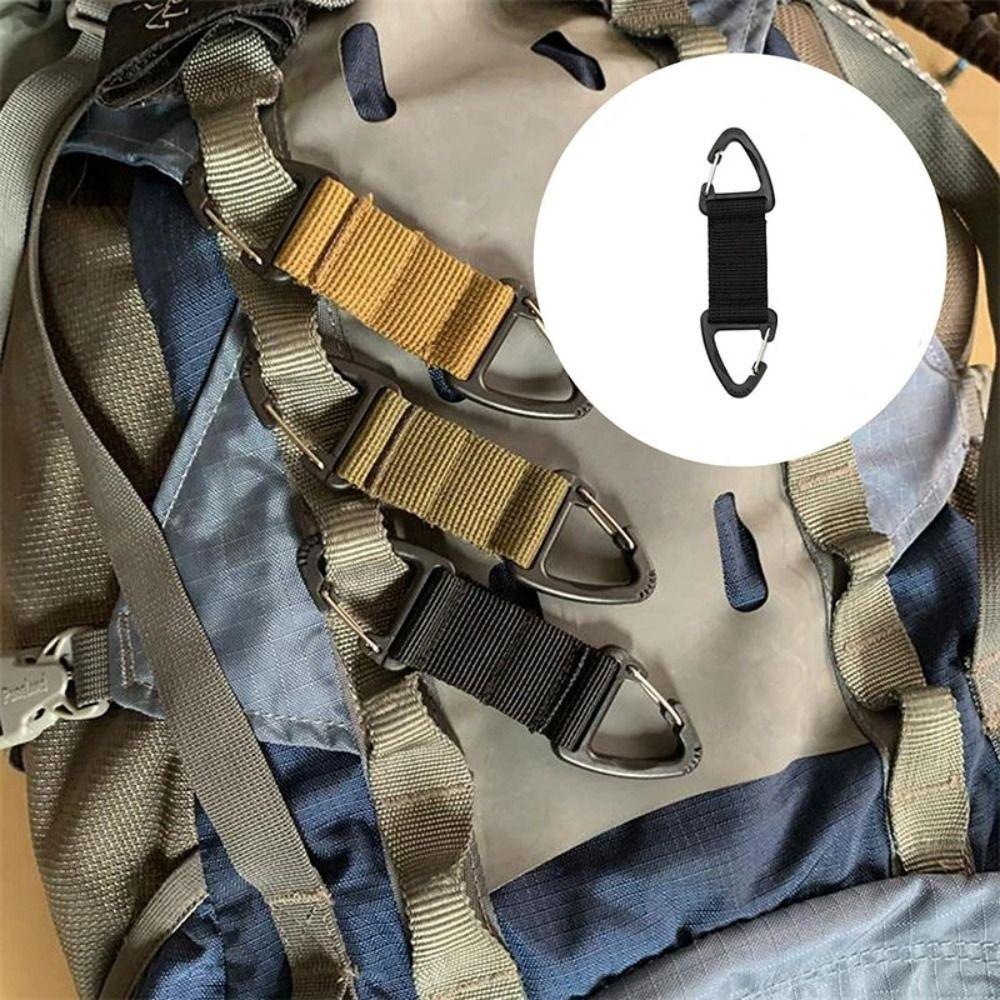 Triangle Quick Release Carabiner Double-headed Webbing Belt Buckle Backpack Key Hook  Backpack