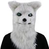 Movable Mouth Fox Mask Halloween Costume Cosplay Party Mouth Mover Wolf Masks Animal Panda Husky Orangutan Artificial Fur Mask