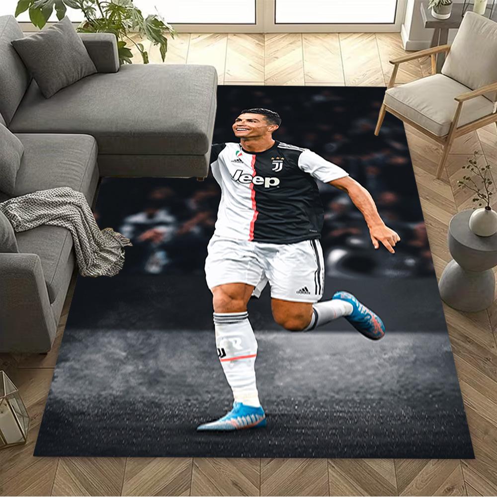 Ronaldo Juventus Action Floor Mat Design for Playrooms Living Rooms Entryway Study room Anti-slip Rug Decorate Offices Wedding Party Gift