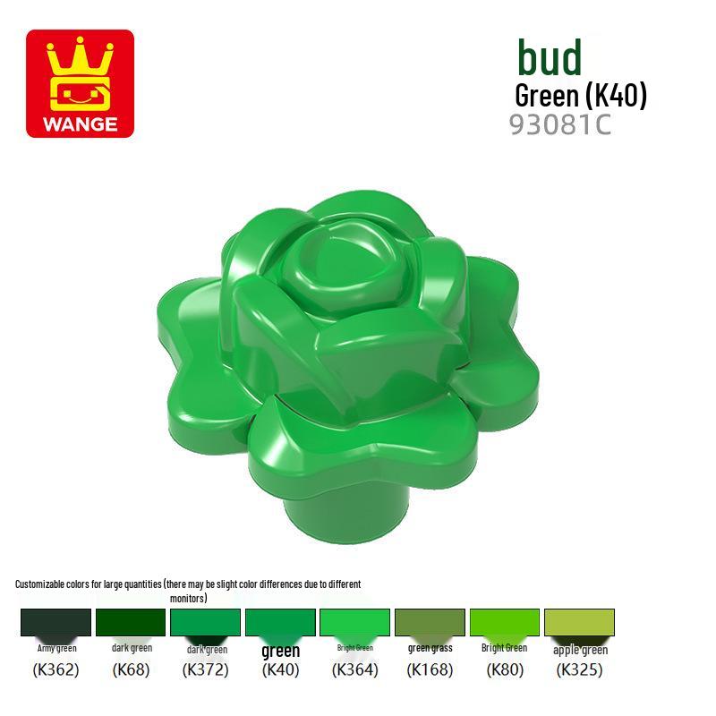 Wange Small Particle Compatible Building Blocks Set - Flower Assembly (4728/4727/15469w)