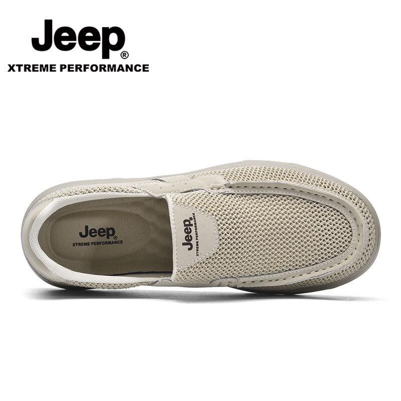 Jeep Мужские повседневные туфли из дышащей сетки без застежек