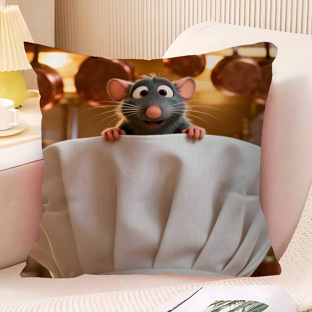 RRatatouille Animated Movie Cushion Cover Car Throw Pillow Case For Sofa Car Christmas Gift xcm xcm