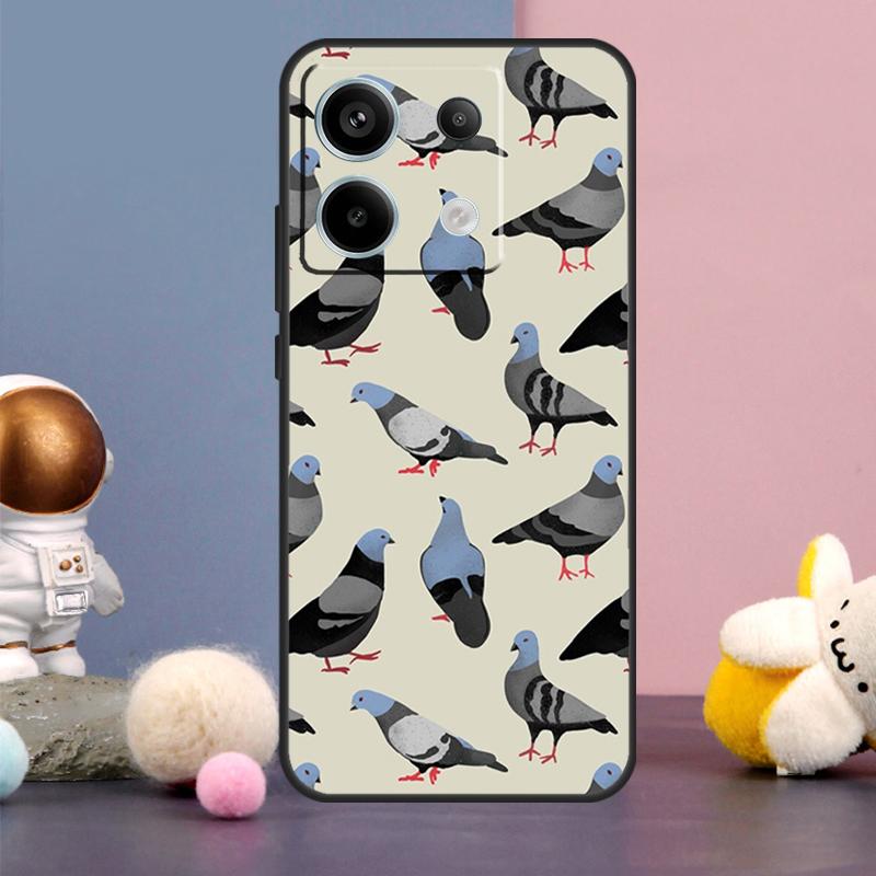 Чехол-коллаж с голубями для Xiaomi Redmi Note 14 13 9 10 11 12 15 Pro Plus Redmi 15 15C 14C 10C 12C 13C