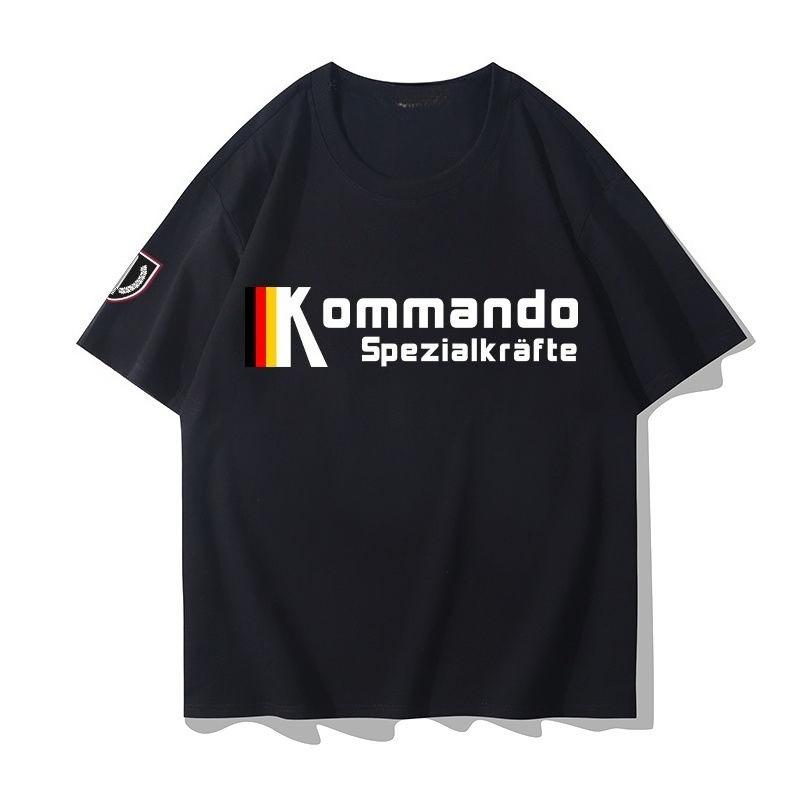 GerUnisexy Ksk GerUnisex Футболка Спецназа Военный Фан Военный Стиль Тактические Повседневные Короткий Рукав Чистый Хлопок Футболка Лето