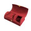 Bead Velvet Arch Face Jewelry Box Solid Color Partitions Portable Rings Storage Case Space Saving Protective
