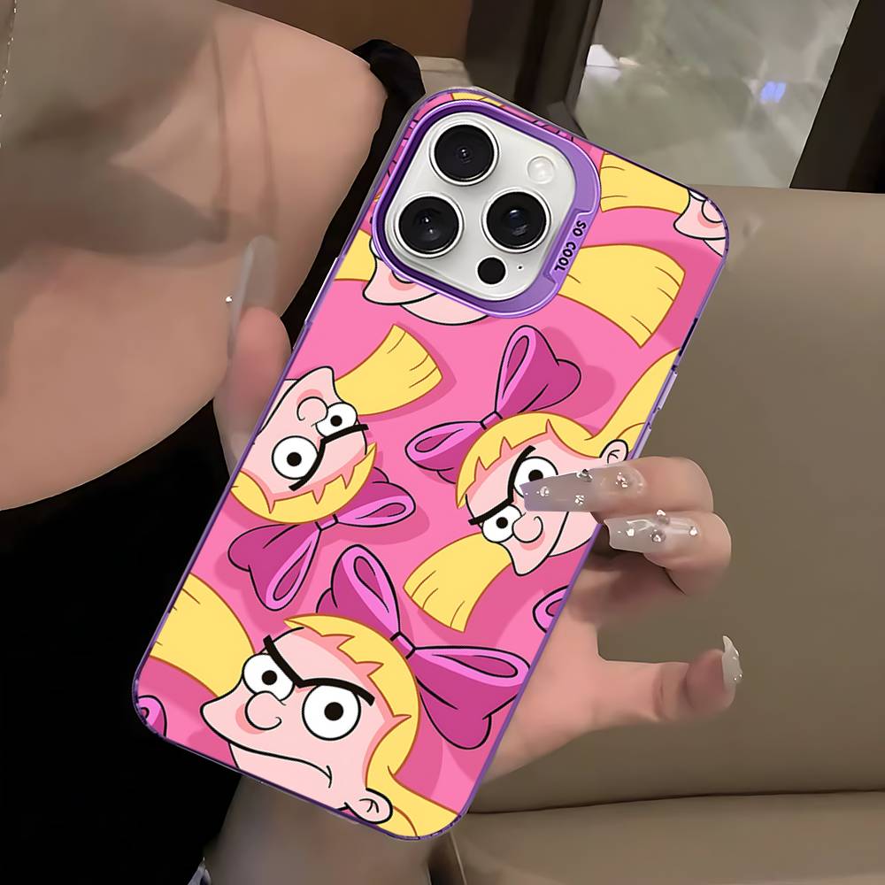 Привет A_Arnolds Мультяшная Для IPhone 17 16 15 14 13 12 11 Pro Max Plus Матовый Цветной Задний Чехол Для Телефона