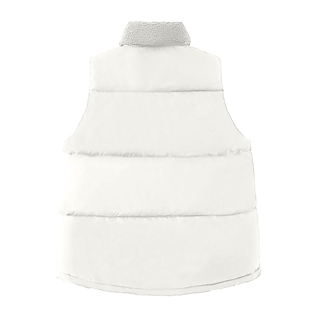 Женский однотонный жилет из термохлопка с воротником