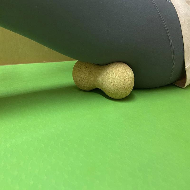 Массажный мяч из натуральной пробки, фасция, арахисовый мяч, блок для йоги, роликовый ролик для плеч, шейного отдела позвоночника, фасция, набор мячей для йоги, новые упражнения для фитнеса