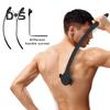 2-In-1 Men Back Shaver with Silicone Long Handle Bath Shower Body Back Scrubber Hair Trimmer Ergonomic Manual Wet Dry Hair Remover Tools