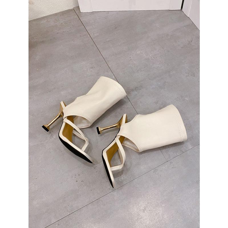 Летние босоножки на каблуке с квадратным носком Женственные 2025 Новые больших размеров Босоножки-стилеты с перемычкой для пальца