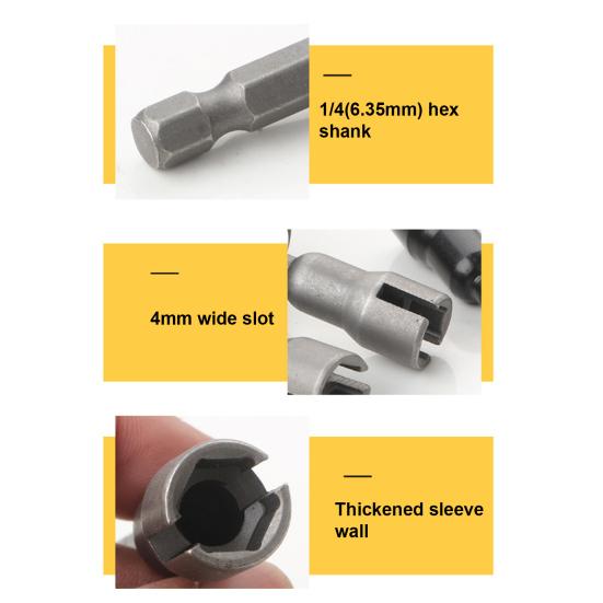 Набор бит Power Wing Nut Driver, простая установка, эффективный шестигранный хвостовик, сверло для гаек с крыльчатым шлицем, торцевые ключи, инструменты