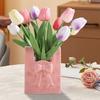 Керамическая ваза с акцентом в виде банта Розовая Белая Бант/Сумочка/Букет Цветочная ваза для гостиной столовой полки стола настольного декора
