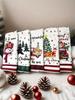 5PCS Christmas Kitchen Towels Festive Dishcloth Santa Claus Elk Snowman Gnome Christmas Towels for Holiday Party Home Dining