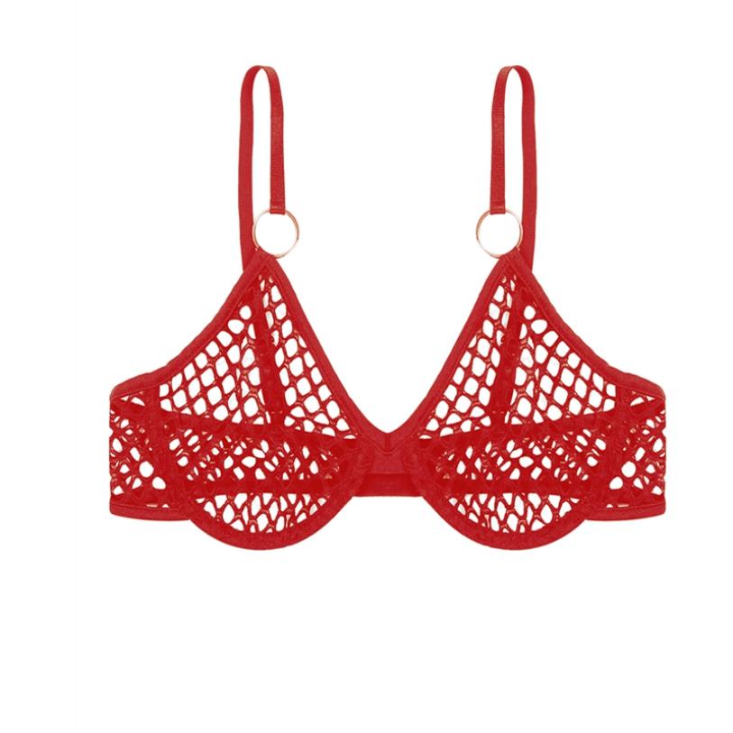 Women's Fishnet Sheer Camisole Crop Top Sleeveless Mesh Bralette Bra Top