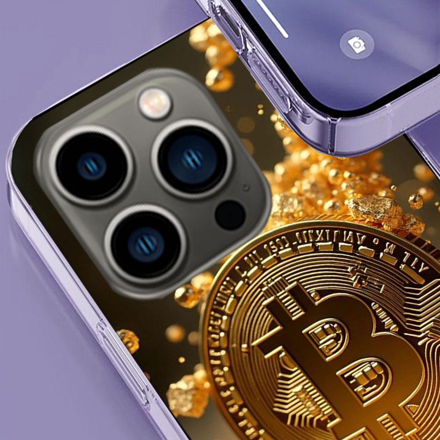 Bitcoin Money Phone Case For Iphone 17 Air 15 Pro 14 Plus 16 Pro Max 17E 16E 12 13 Mini 11 Cover Cute Fundas