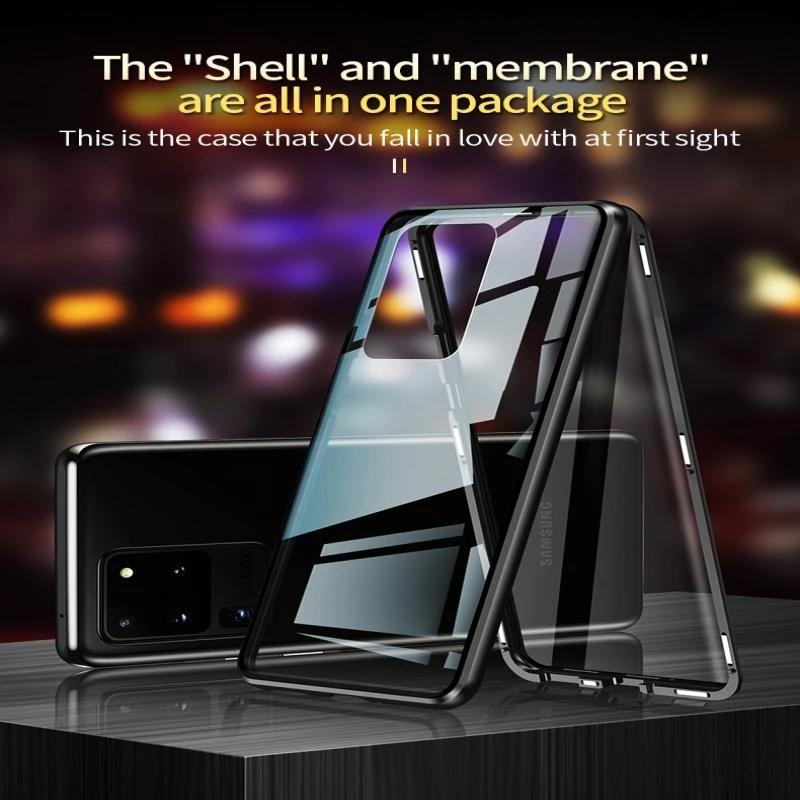 Магнитный металлический чехол для Huawei Honor X40 X40i X50 X30i X50i X30 X40 GT 9X X9b X9a двухсторонняя стеклянная крышка