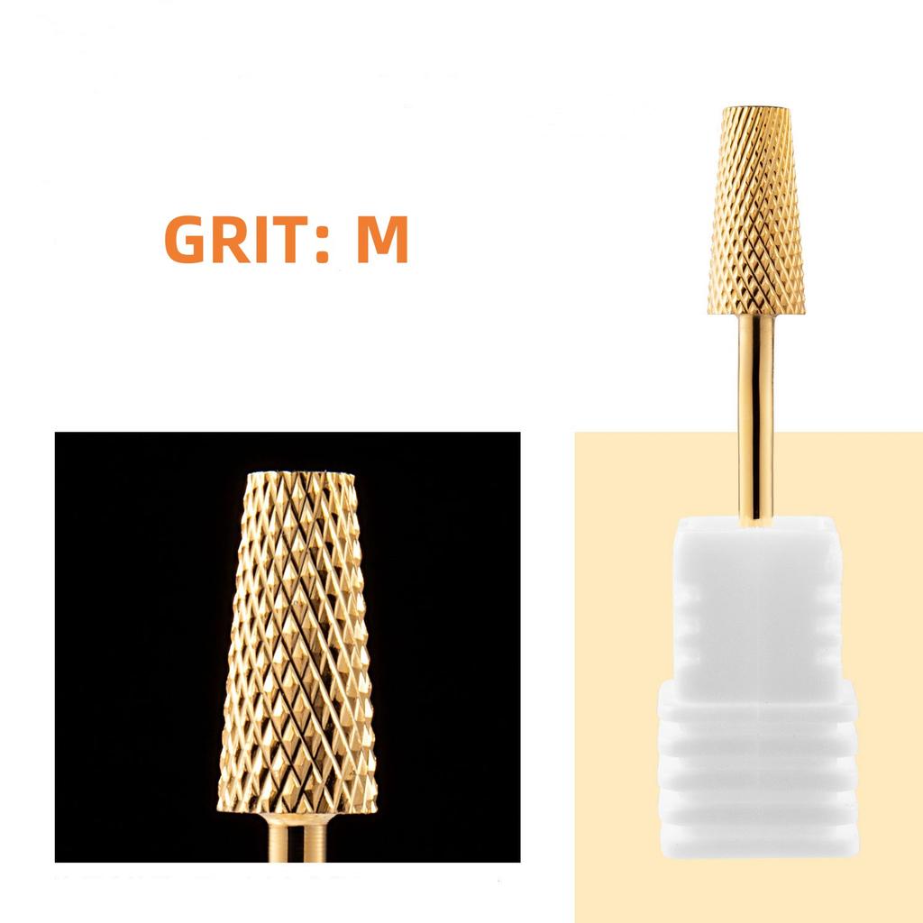 1 шт. вольфрамовые сверла для ногтей, гладкая круглая вершина, большая цилиндрическая головка для ногтей, карбидная фреза для электрических инструментов для пилочек для ногтей