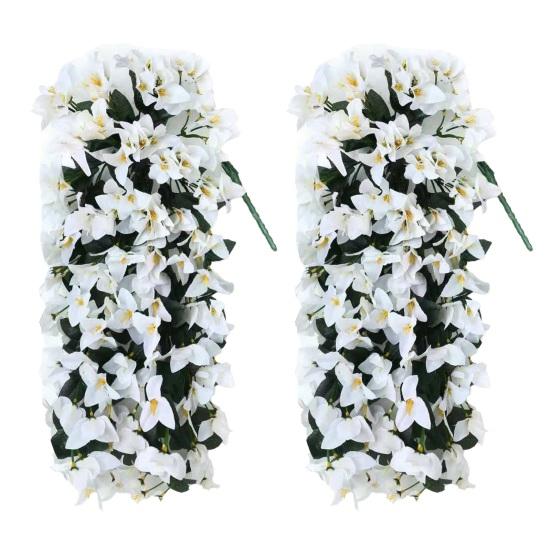 Искусственный цветок бугенвиллеи Искусственная подвесная бугенвиллея для улицы Длинные свисающие лозы Искусственный цветок для двери Веранда Кашпо Ваза Патио Балкон Декор