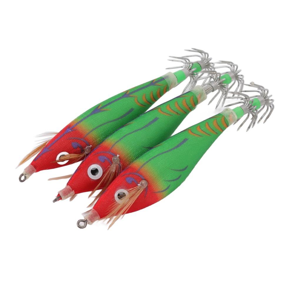 14PCS Luminous Squid Hook Lure 8cm Length Fishing Bait Durable Squid Jig Night Fishing