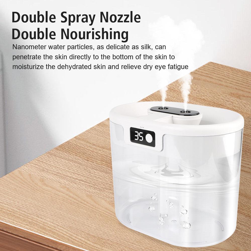Дисплей влажности 1500 мл универсальный увлажнитель воздуха бытовой спальни офис настольный портативный два порта распылитель воды добавка