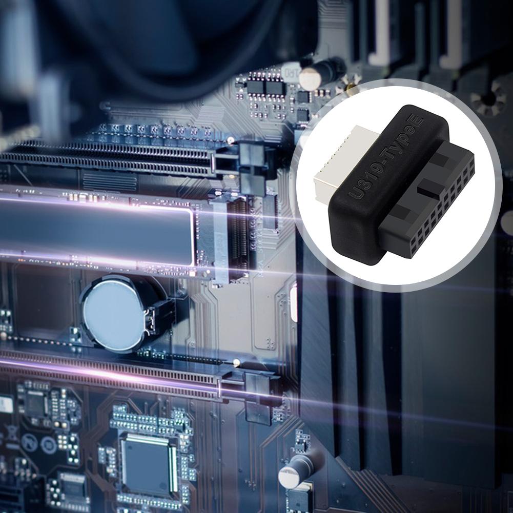 Computer Motherboard Header Motherboard USB Header Adapter 19Pin / 20Pin To Type-E Internal Header To Type E Adapter Connector
