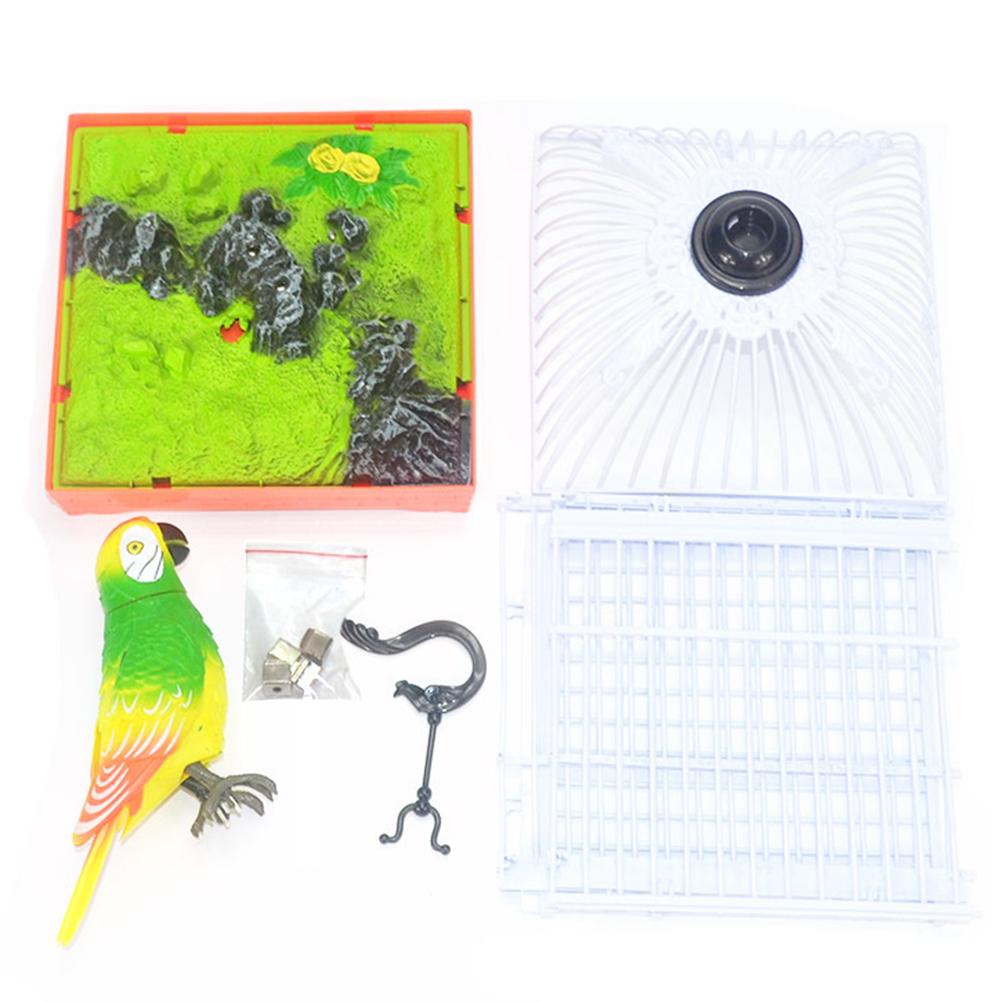 Детский звуковой голосовой контроль активирует щебетание поющей клетки для птиц для детей забавная игрушка рождественский подарок