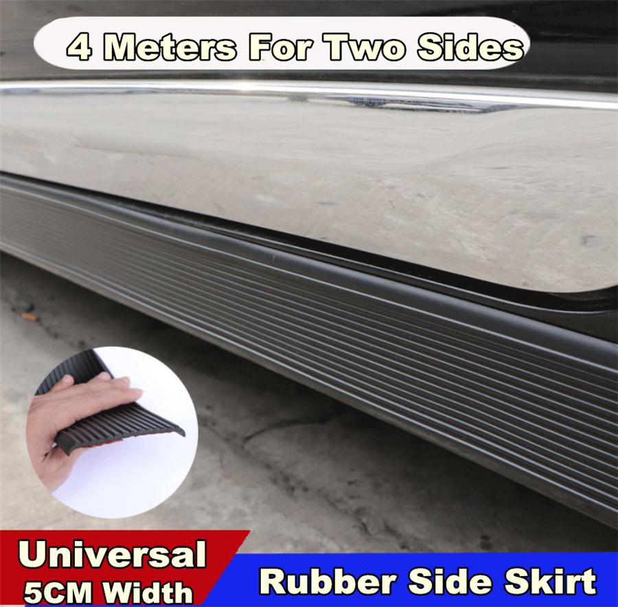 Для боковой юбки противоцарапинная полоса 5 мм шириной - 4 м Черный