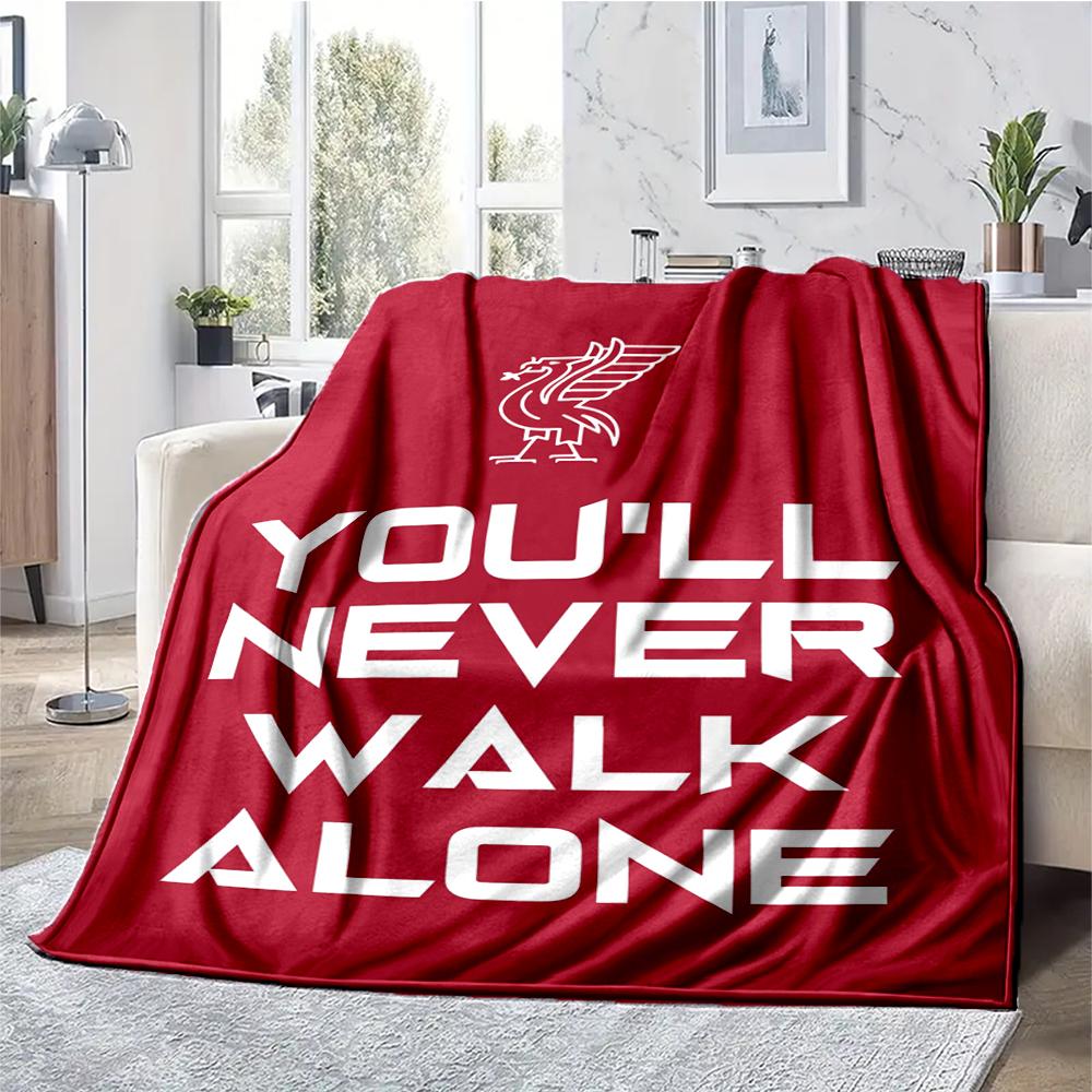 Liverpool Football Club Theme Printed Blanket - Perfect for Couch, Bed, Travel & Outdoor Use | Machine Washable, Cozy & Durable.
