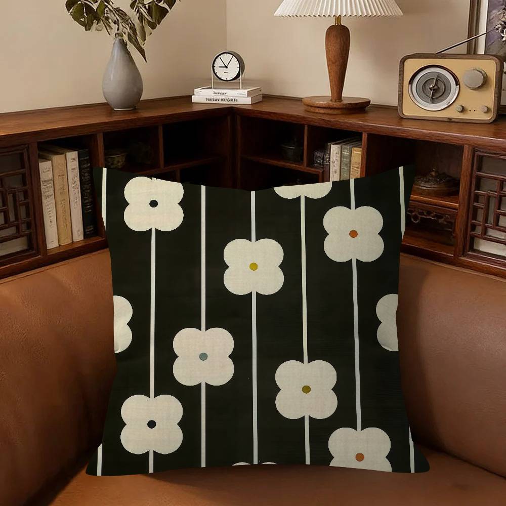 Flower Pillowcase Toon Gift Cushion Cover Bedroom Home Sofa Chair Seat Decor Pillow Case Logo O-Orla Kiely