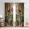 3d Классический Павлин Красивые Шторы Животный Цвет 2 Панели Гостиная Балкон Окно Декоративные Шторы