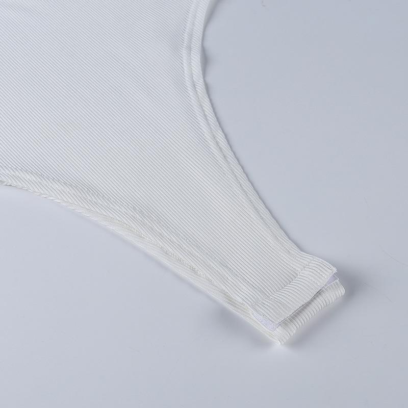 Вязаное боди без рукавов Лето 2024, сексуальное боди с открытыми плечами и воротником-халтер