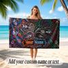 Celebration Theme Beach Towel Personalized Custom Name & Text Soft Quick Dry Beach Towel for Swimming Travel