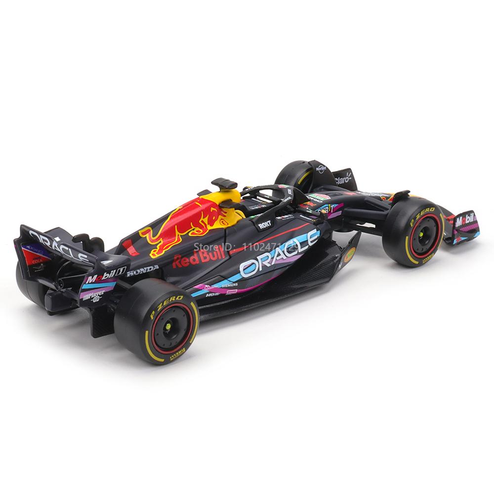 Ббураго 1:43 F1 Red Bull Racing TAG Heuer RB19 Гран-при Майами 2023 #1 Ферстаппен #11 Перес Металлическая модель автомобиля Литой Модель Игрушка Коллекционная