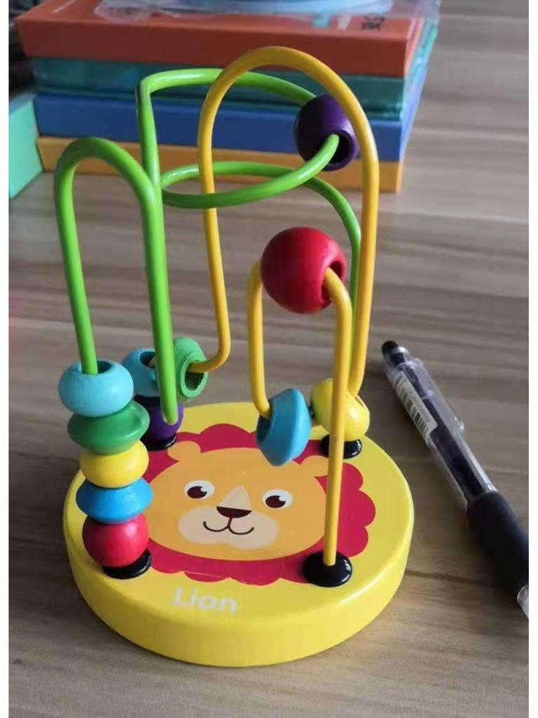 Children's Cartoon Wisdom Wooden Building Blocks Educational Toy Set